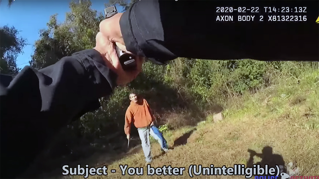 Jacksonville police shot and wounded a man armed with large knife.