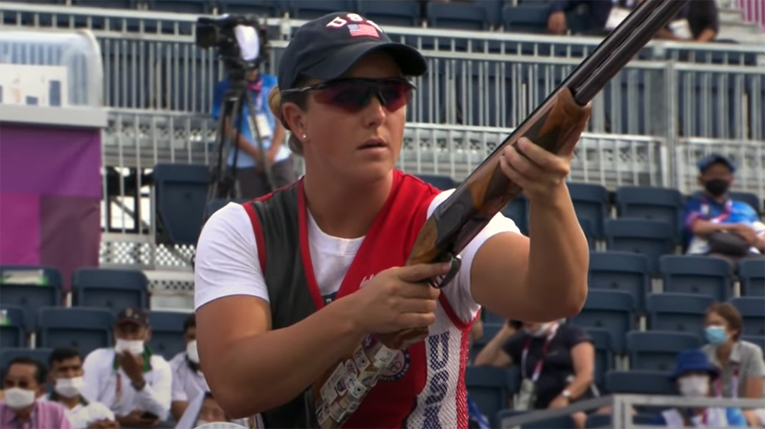 Amber Enlglish took gold in her Olympic debut.