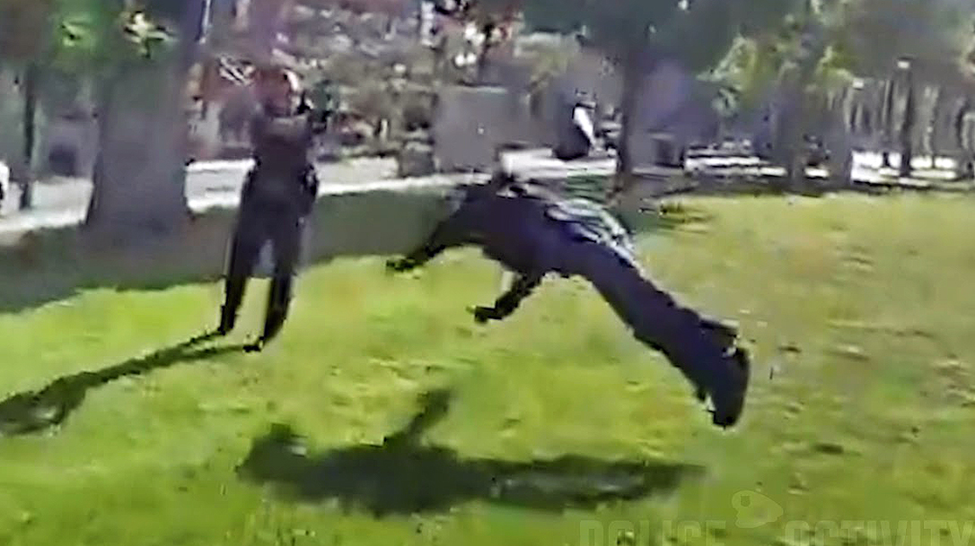 A man armed with a knife charged Salt Lake City police.