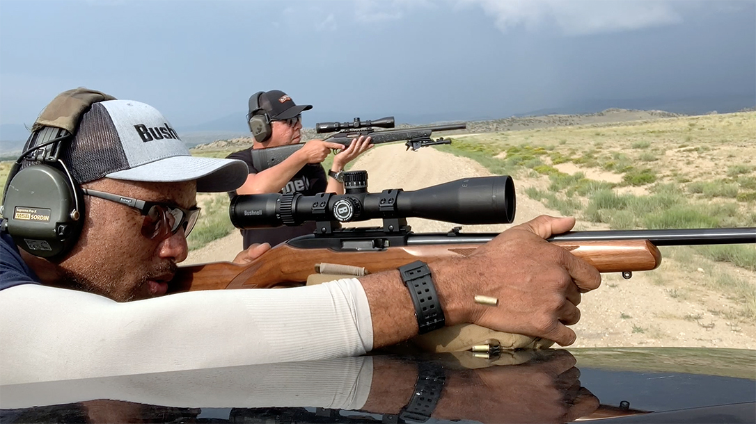 Shooting prairie dogs with Bushnell optics.