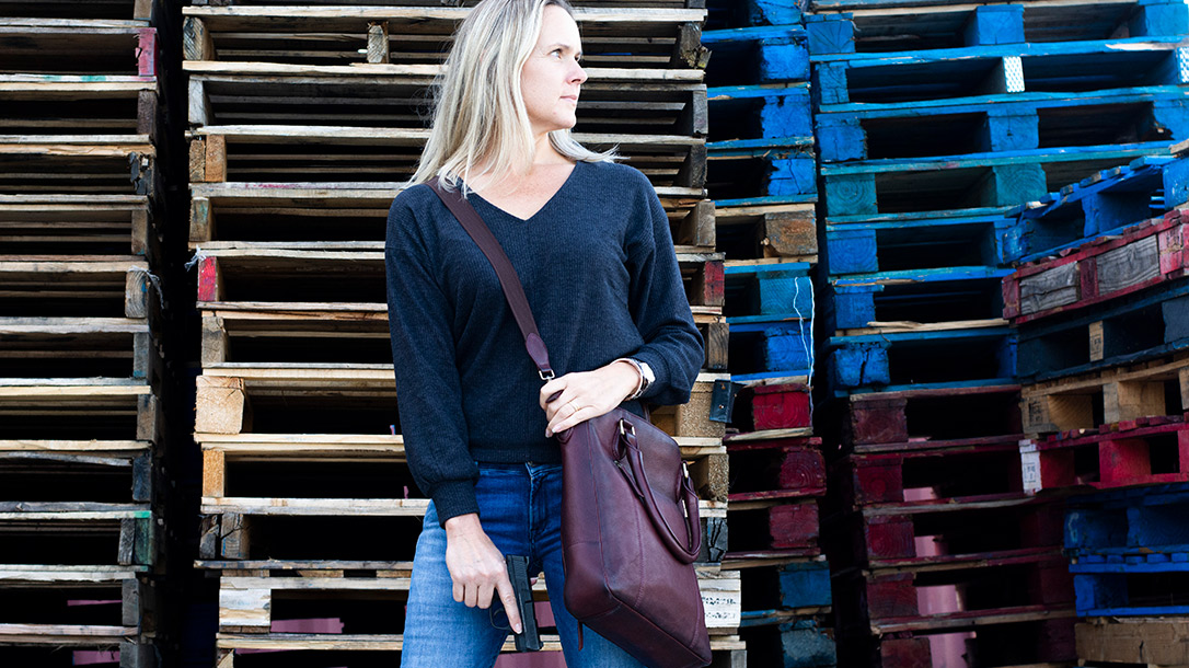 Smith & Wesson provides EDC leather concealment options for women.