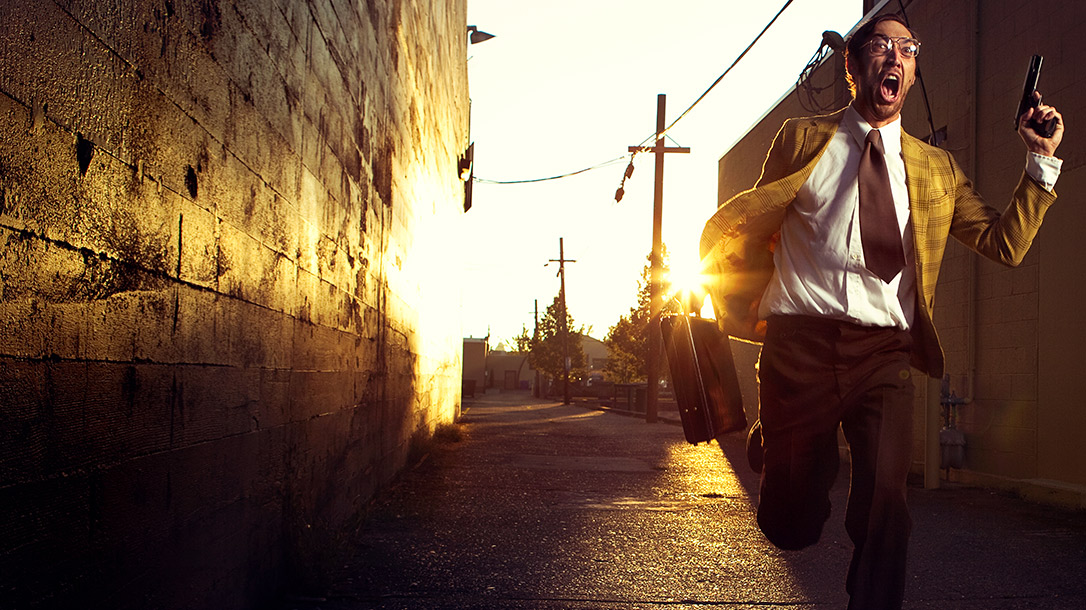 Are there circumstances where it is good to leave the scene after a defensive shooting?