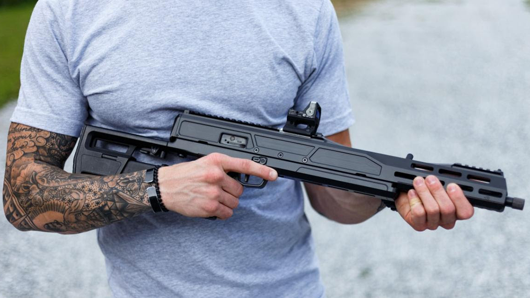 The Trailblazer Pivot is a folding 9mm rifle.