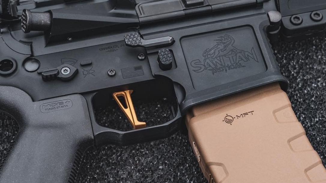 The CMC Triggers Goldfinger is a drop in ready AR trigger