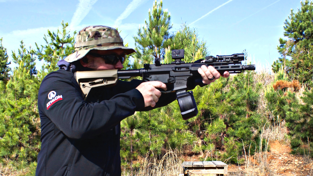 The Magpul D-50 GL9 PCC PMAG is perfect for USPSA or making your friends mad