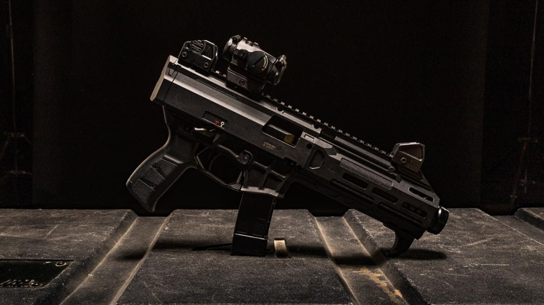 The new CZ Scorpion 3+ Pistol with a 7.8-inch barrel.