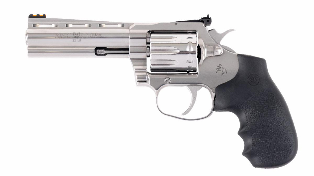 The Colt King Cobra Target 22 LR brings a 10-round cylinder for shooting fun.