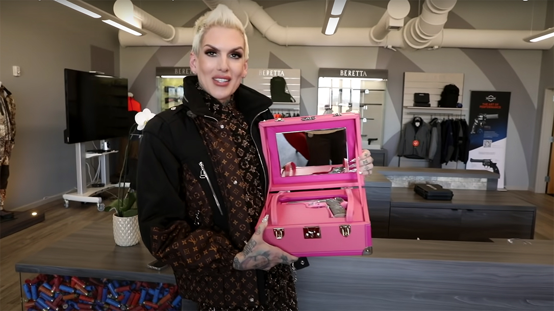 Fashion mogul Jeffree Star received a custom Beretta.
