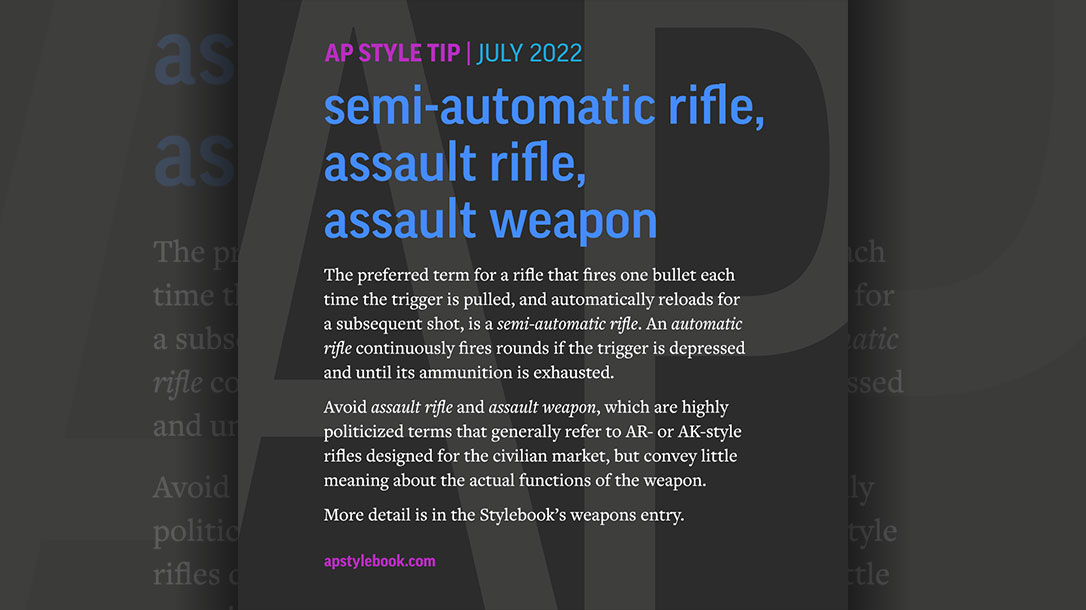 The Associated Press Changes Its Stylebook.