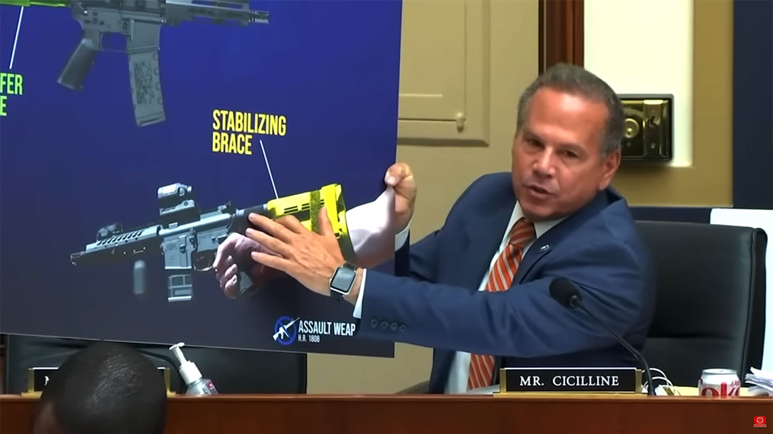 Congressman Equates Stabilizing Brace with Bump Stock and is Immediately Called Out.