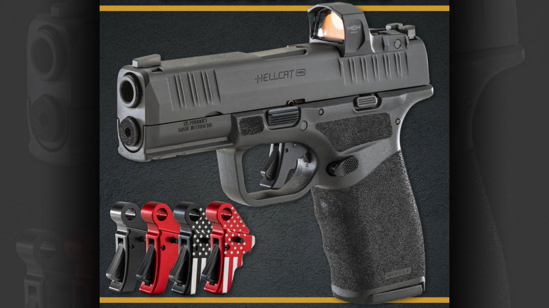 Apex Tactical Tigger and Takedown Lever Upgrades for Springfield Hellcat Pro.