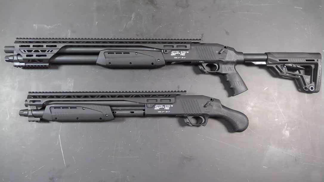 The Standard Manufacturing SP-12 Pump Action Shotgun.