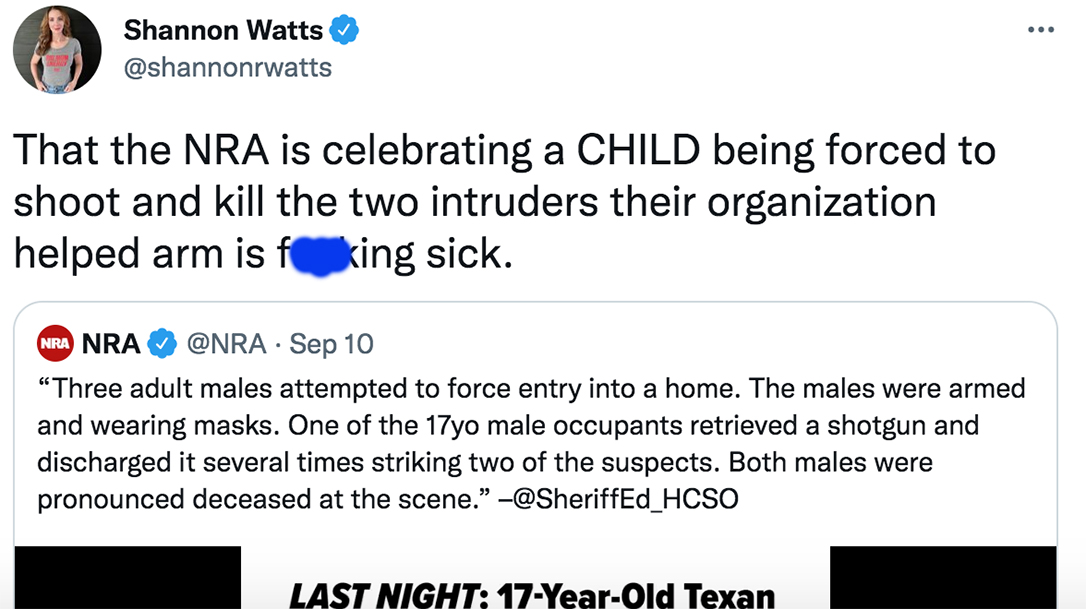 A recent Shannon Watts tweet angered the 2A community.
