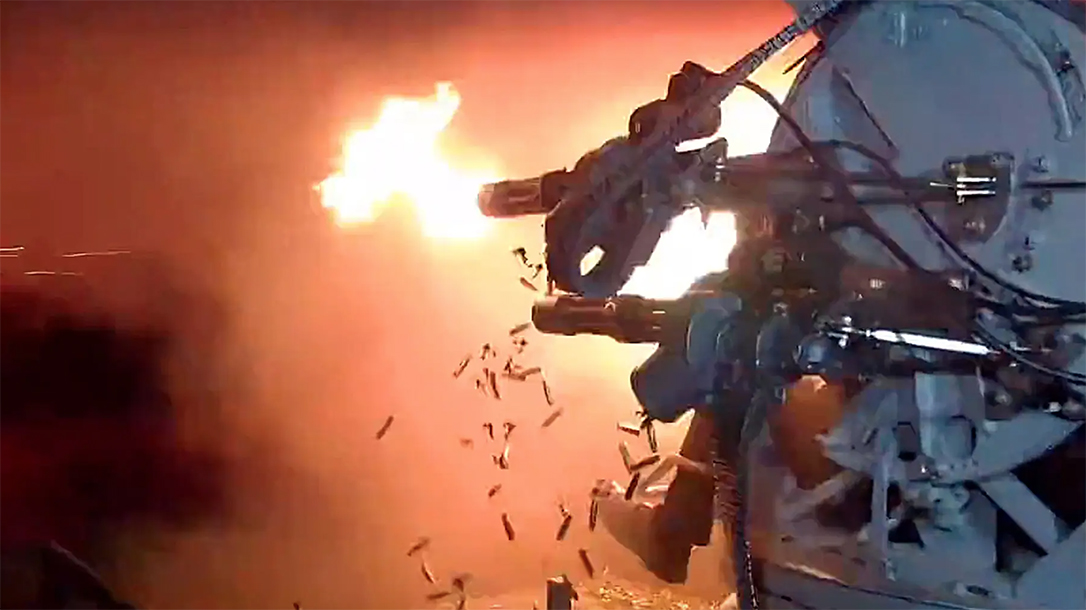A viral video shows quad miniguns mounted into a WWII-era anti-aircraft turret.