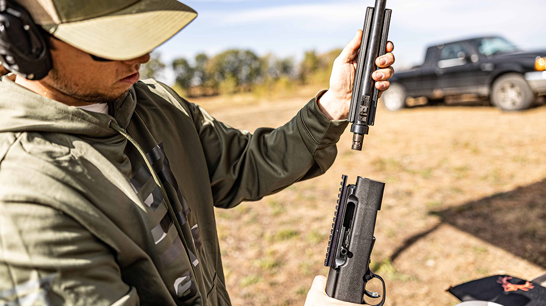 The new Savage Arms A22 Takedown breaks down into a compact package.