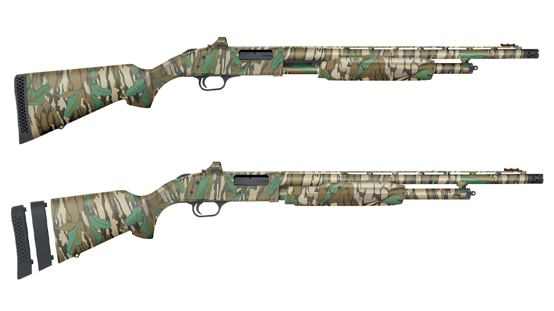 Mossberg Pump-Action Turkey guns topped with Holosun optics.