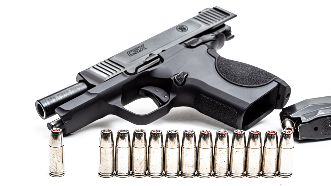 The 12+1 capacity of the S&W CSX brings plenty to the fight.