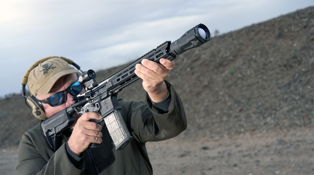 The Strike Industries Oppressor Golf Ball Launcher will send a ball 500 yards.