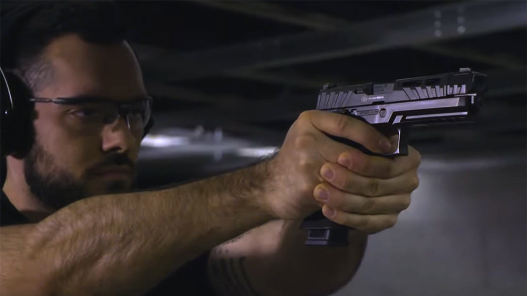 The SIG Sauer P320 Spectre Comp Blackout Edition.