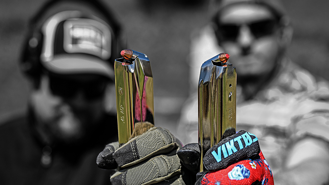 The FN pistol grudge match featured 45 ACP versus 10mm.