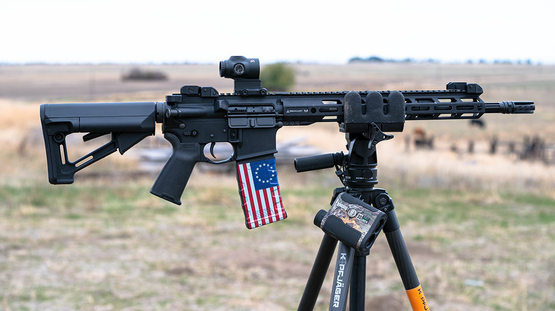 The RISE Armament Watchmen and Primary Arms SLx 1x Microprism.