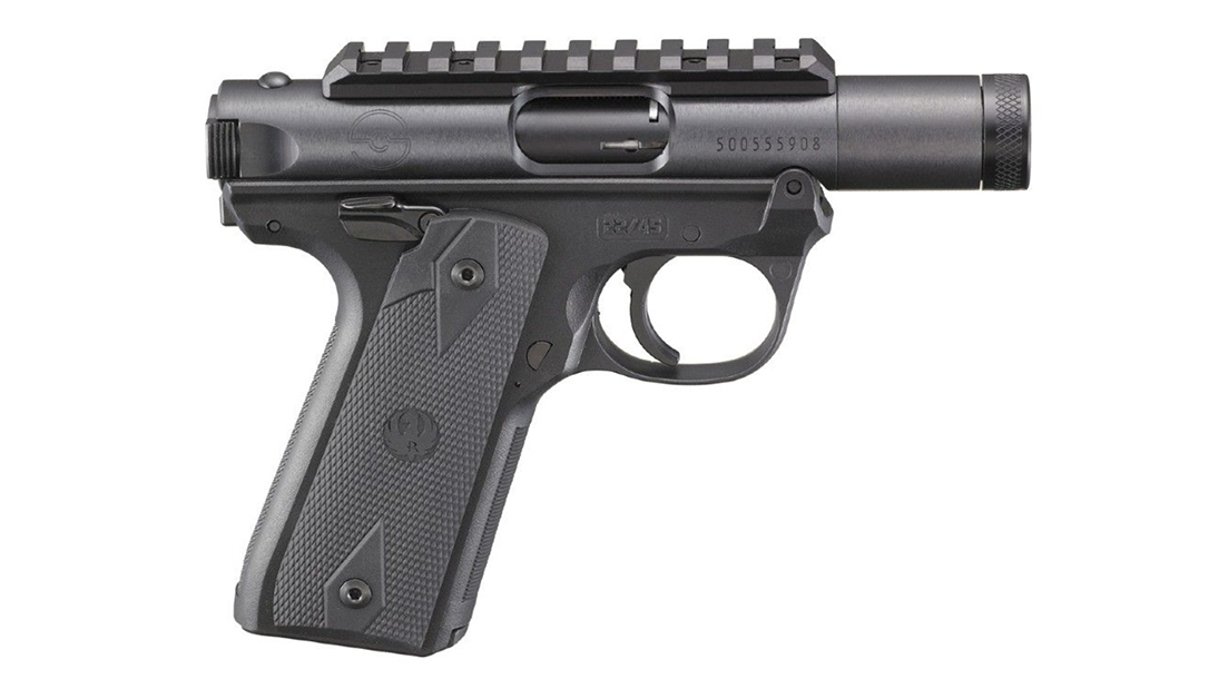 The Silencer Shop Host Ruger Mark IV 22/45 Tactical comes optimized for suppressor use.