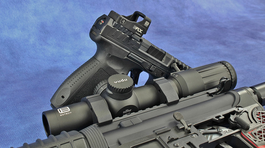 The EOTech Vudu 1-10x28 and EFLX.