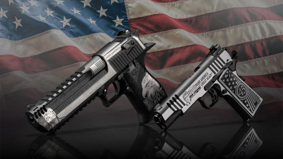 Two new Trump pistols.