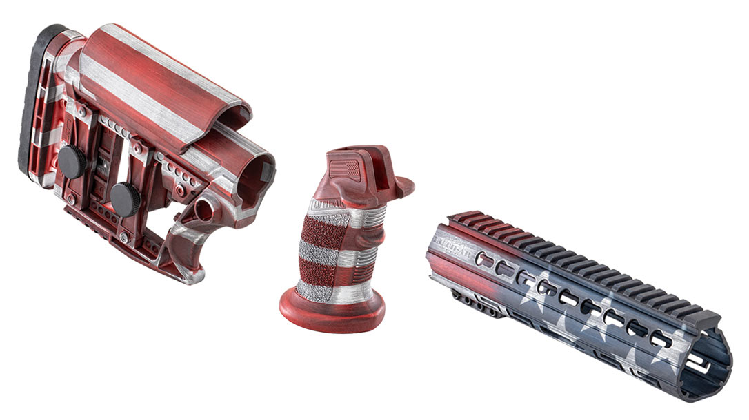 The Luth-AR Stars and Stripes Carbine Furniture Kit.