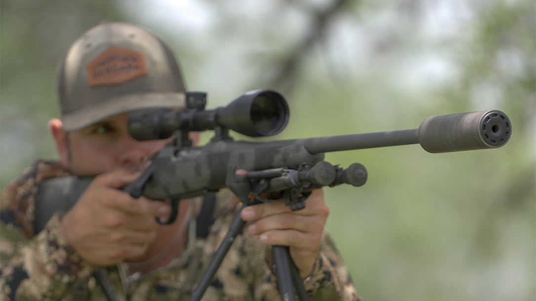 The SilencerCo Scythe-Ti Suppressor.