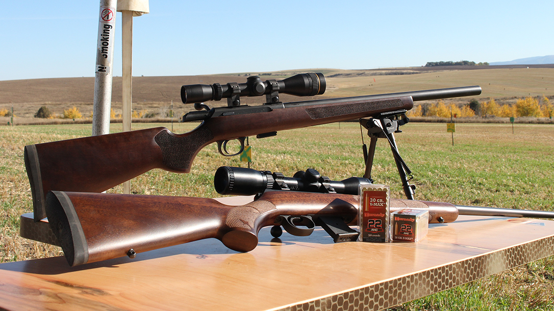 CZ 457 rifles in left-hand configuration.