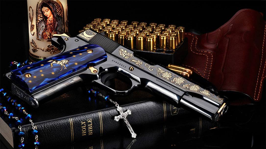 The SK Customs Lady of Guadalupe Colt 1911.