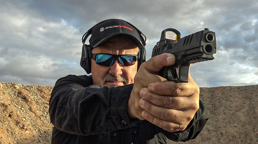 Learning how to hold a pistol properly is the first step in improving accuracy.