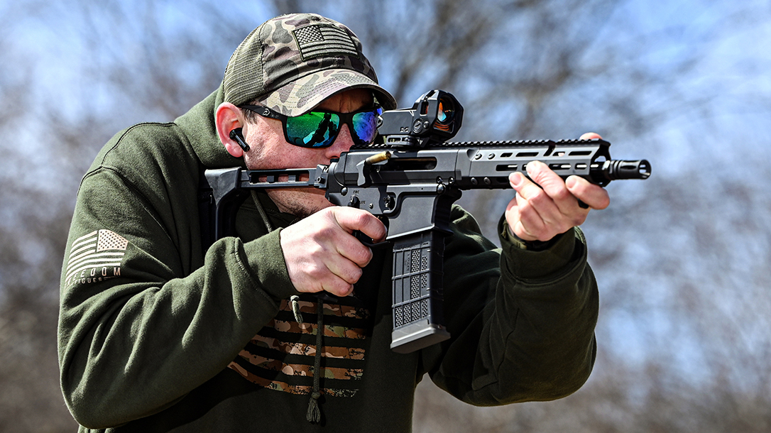 Shooting the DIY AR-180 build.