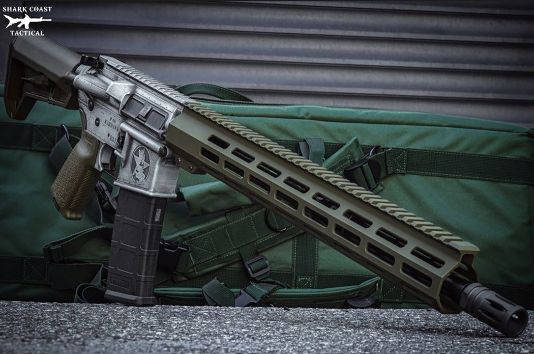 Shark Coast Customs AR-15 Bomber rifle.