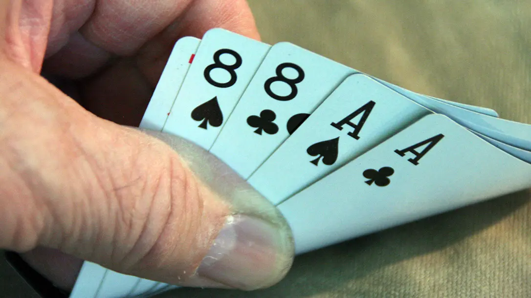 The Dead Man's Hand, aces and 8's.