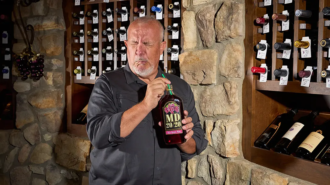 Drinking back alley wine.