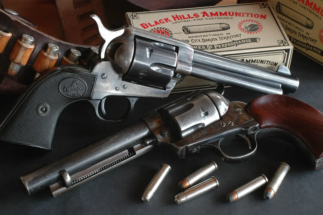 Colt revolvers used for frontier justice.