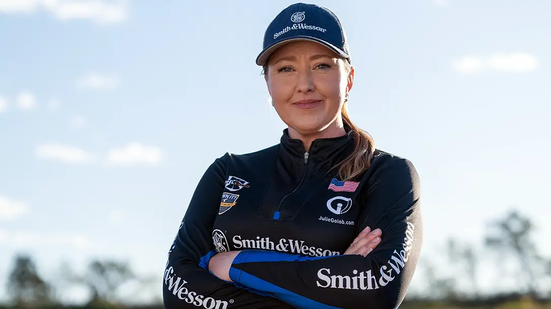 Traveling to shoot matches with Julie Golob.