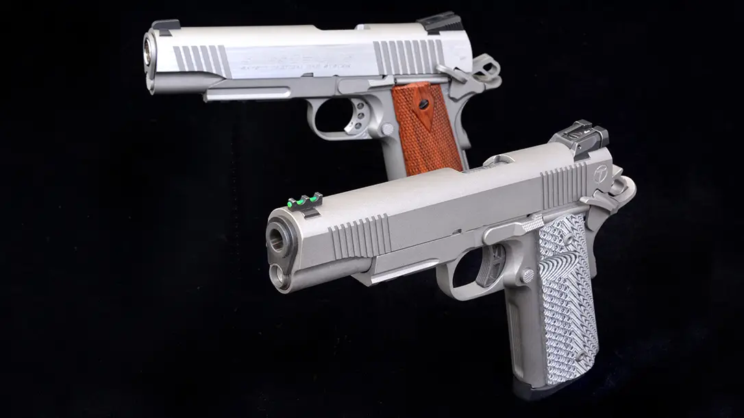 Two Colt Rail Guns: Taylor's and Swiss Arms Offer Railed 1911s.
