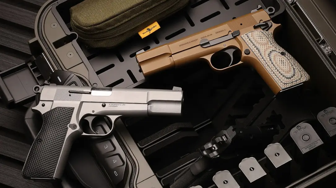 Springfield SA-35 Variants in Cerakote finishes.