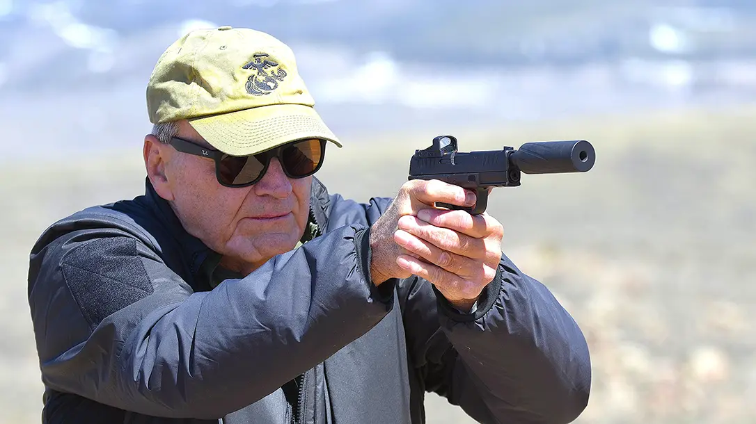 Shooting with Banish 9K suppressor.