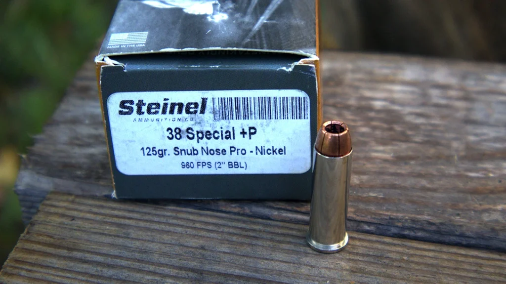 Steinel .38 Special +P Snub Nose Pro Hollow-Point Ammunition.