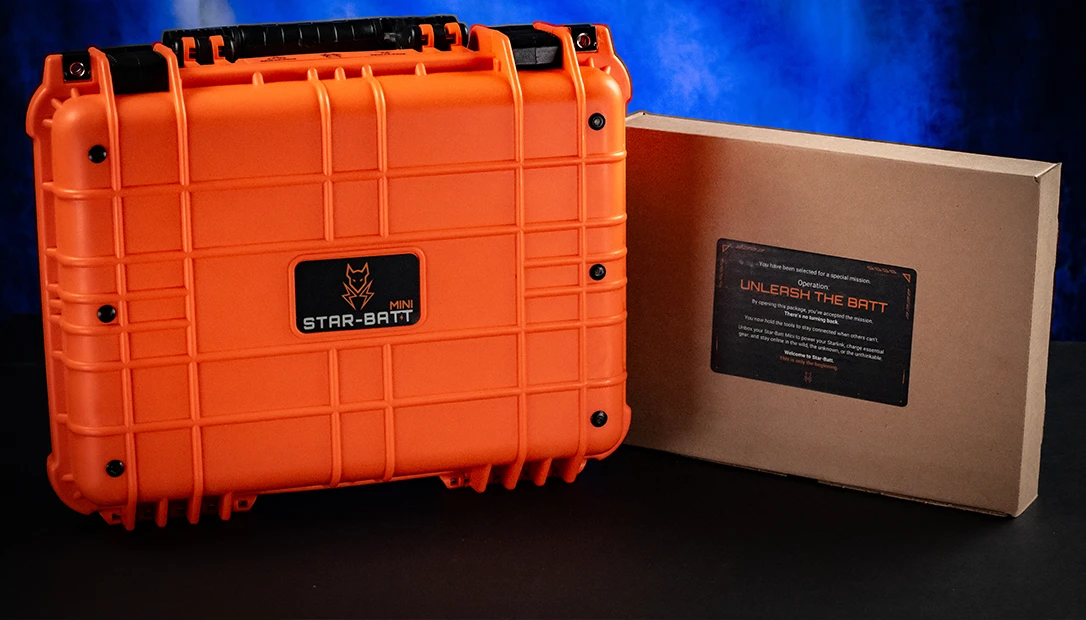 Star Batt mobile high-speed device in use inside a vehicle for on-the-go internet connectivity