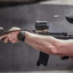 The Leupold new LCO PRO F2 red dot sight on an AR15 that is being shot.