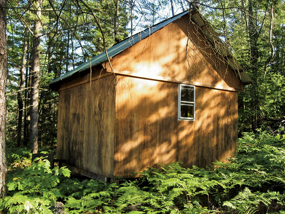 stick-framed cabin