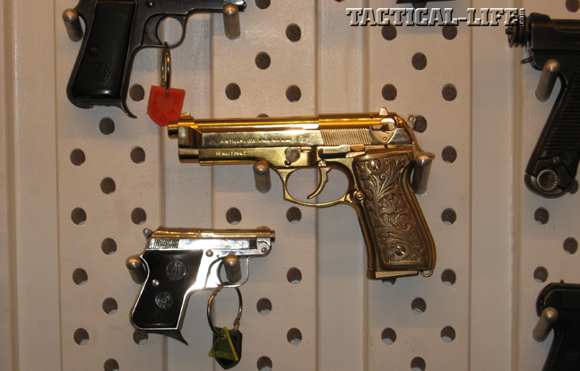 Guns in Hollywood - Gold Beretta from "The Dictator"