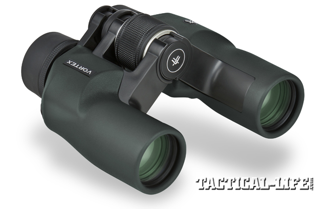 The Porro-prism or offset-barrel design, as on this Vortex Raptor 6.5x32 binocular, has an optical edge over roof-prism models.