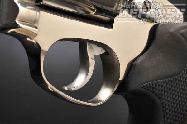 For deliberate double-action shooting, the trigger is smooth, wide and contoured for easy use.
