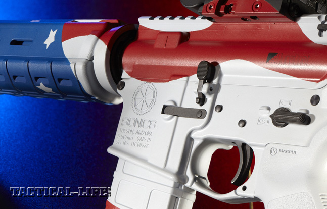 The Sionics American Dream 5.56mm is a power-packed AR rifle for those who bleed red, white and blue.